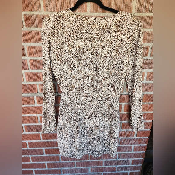 Zara Animal Print Wrap Dress Size M Brown/Cream (NWT) - Picture 12 of 16